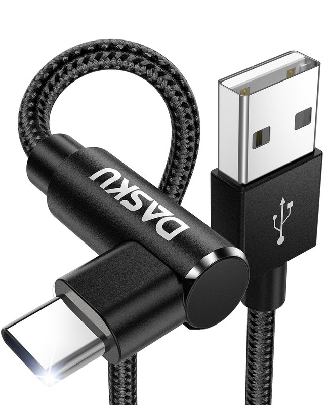 90° Right Angle USB C Cable 10ft 2-Pack - Fast Charging Heavy Duty Type C for iP gallery