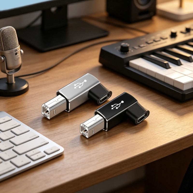 2pack Small Aluminum Type C To USB Midi Adapter For Electronic Music Tools gallery