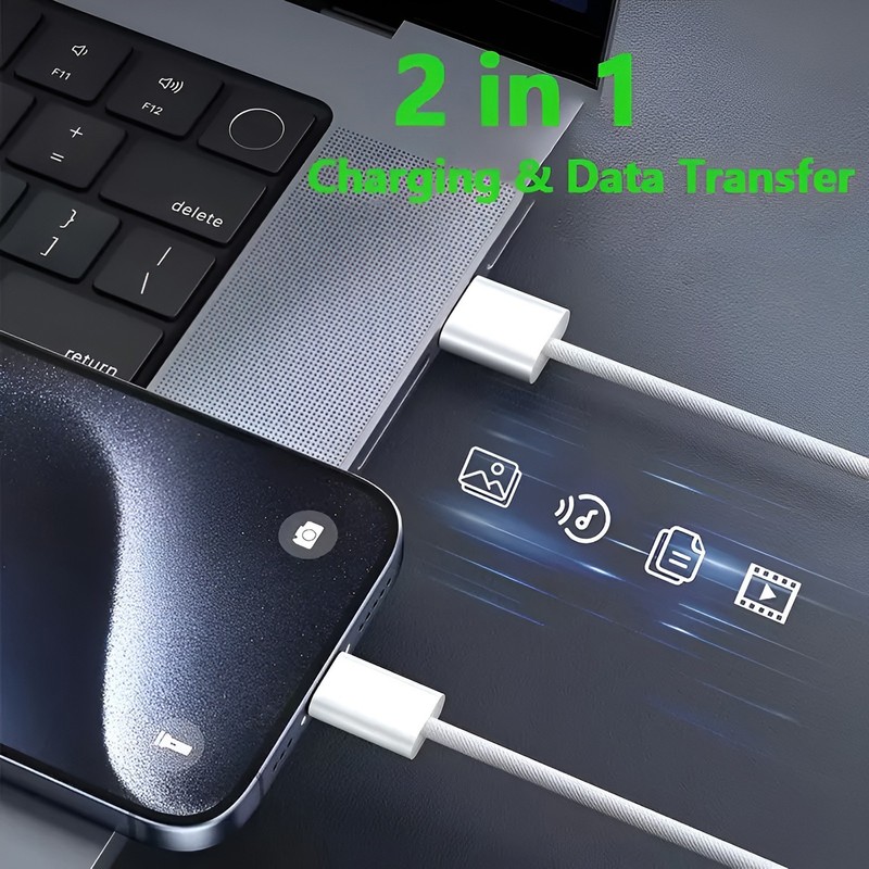 USB A to USB C Quick Charging Cable Cord Nylon Data Sync Charger 3.28FT 480Mbps gallery