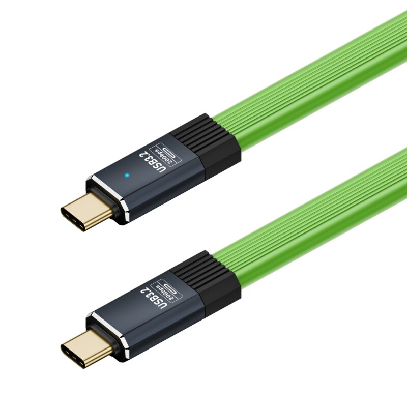 USB 3.2 Type C Soft Flexible Cable with 20Gbps Transfer OTG 8K60hz Video Support