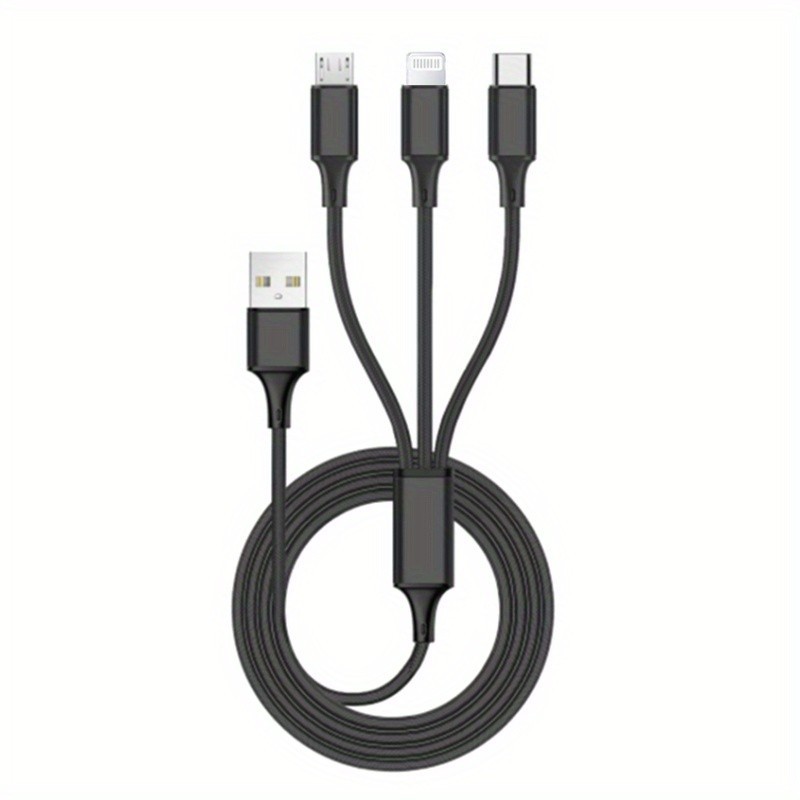 3in1 Charging Cable Multi USB Cord for Type C Micro Compatible Devices