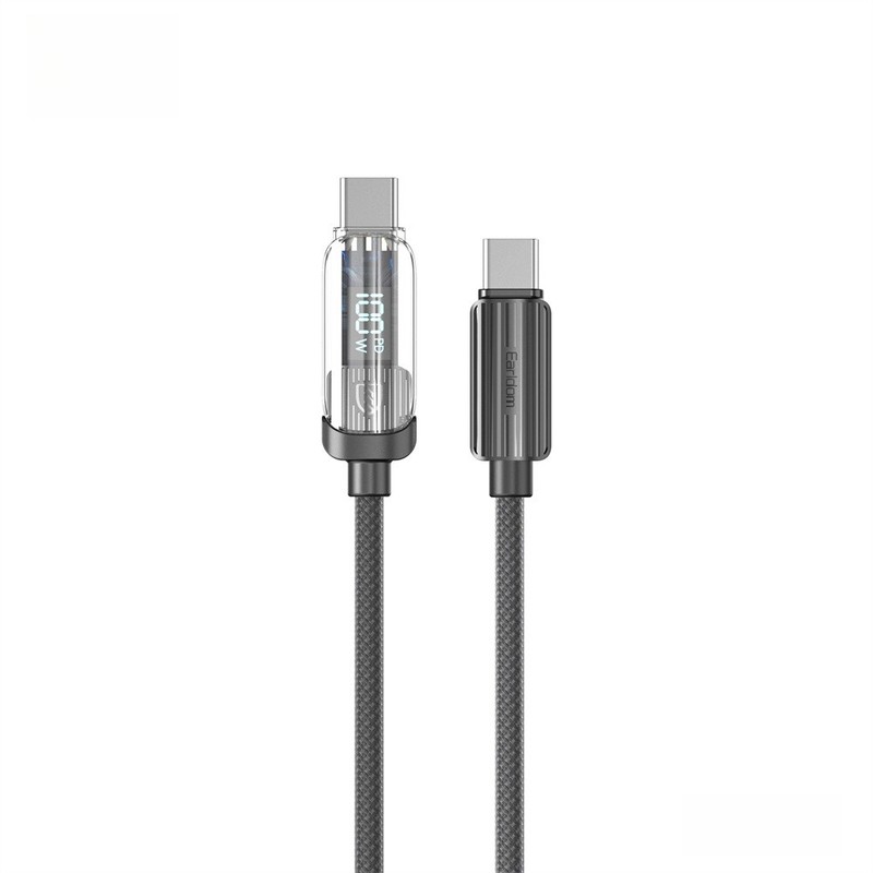PD 100W USB C To USB C Cable Fast Charging Cord LED Display Type-C Charger 1m gallery