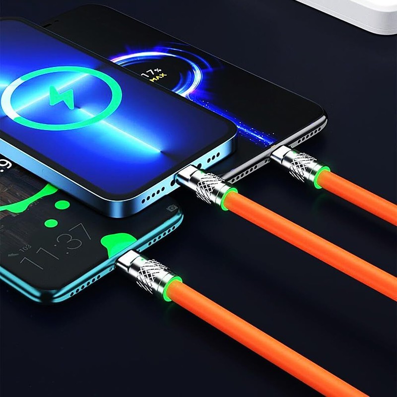 For Type C iPhone Micro USB 3 in 1 Fast Charging Cable Cell Phone Charger Cord gallery