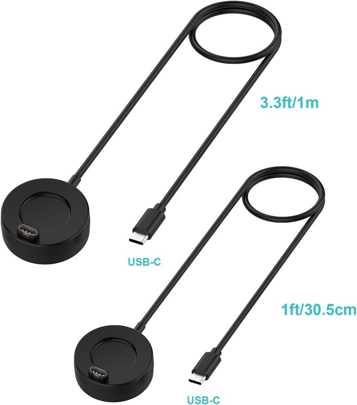 2-Pack USB-C Charging Cables for Garmin Charger Cable Stand, 1m Long & 30cm S... gallery