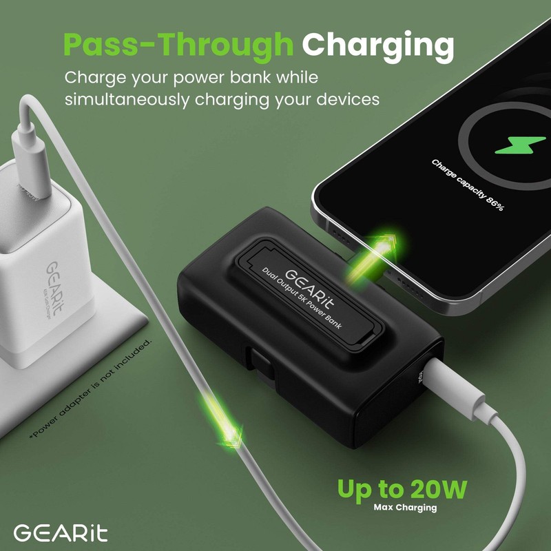 GEARit 5000mAh Mini Power Bank for iPhone Android Tablet VR Systems gallery
