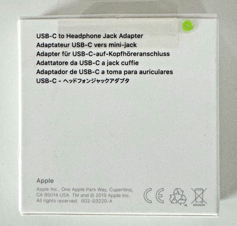 New Genuine Apple USB-C to Headphone Jack Adapter - 3.5 mm - A2049 GENUINE gallery