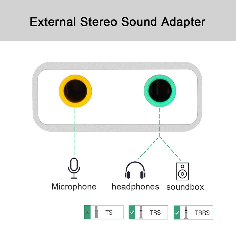 USB Type-C External Sound Card 7.1 Stereo Audio Mic Adapter For Apple iPad Air gallery