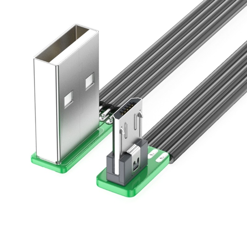 Right Angled USB to USB 5Pin Cable Silicone Flat Cord Suitable for Charging gallery