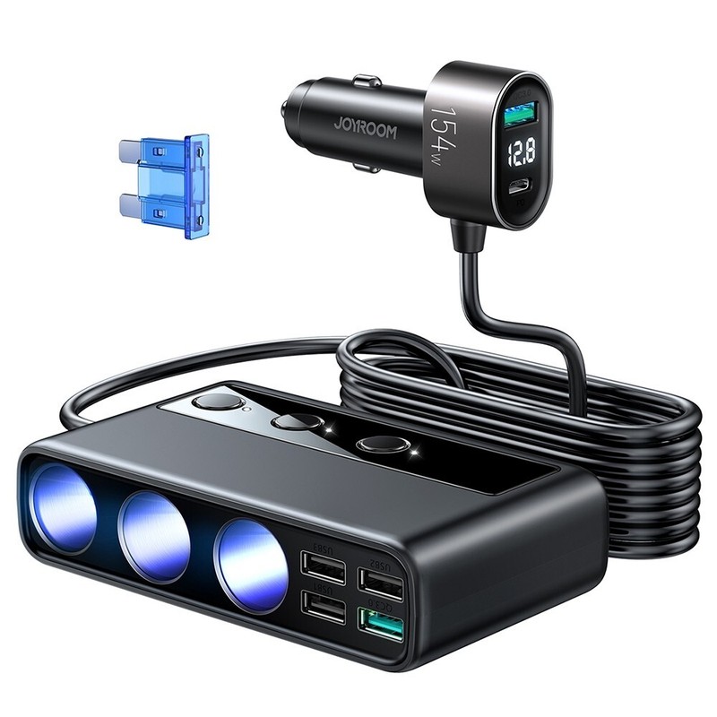 Joyroom JR-CL06 9 en 1 154W PD USB-C / TYPE-C + DUAL QC3.0 USB + 3 USB