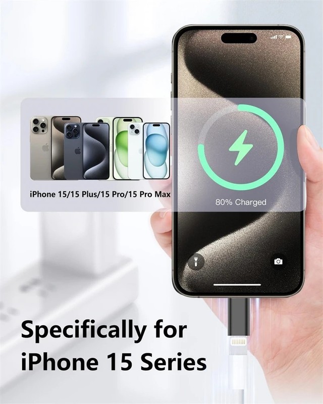 USB C to Lightning Adapter 3 Pack for iPhone 15 16 17 Fast Charging Sync gallery