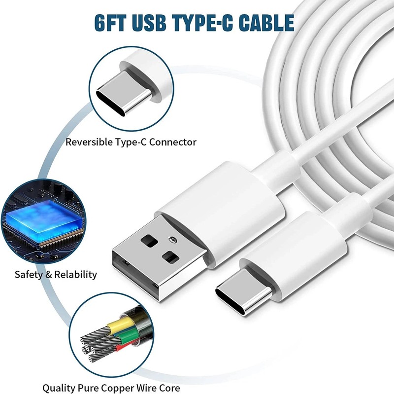 3ft PowerLine Nylon Charger Cable USB-C to USB 3.0 Charging for Samsung gallery