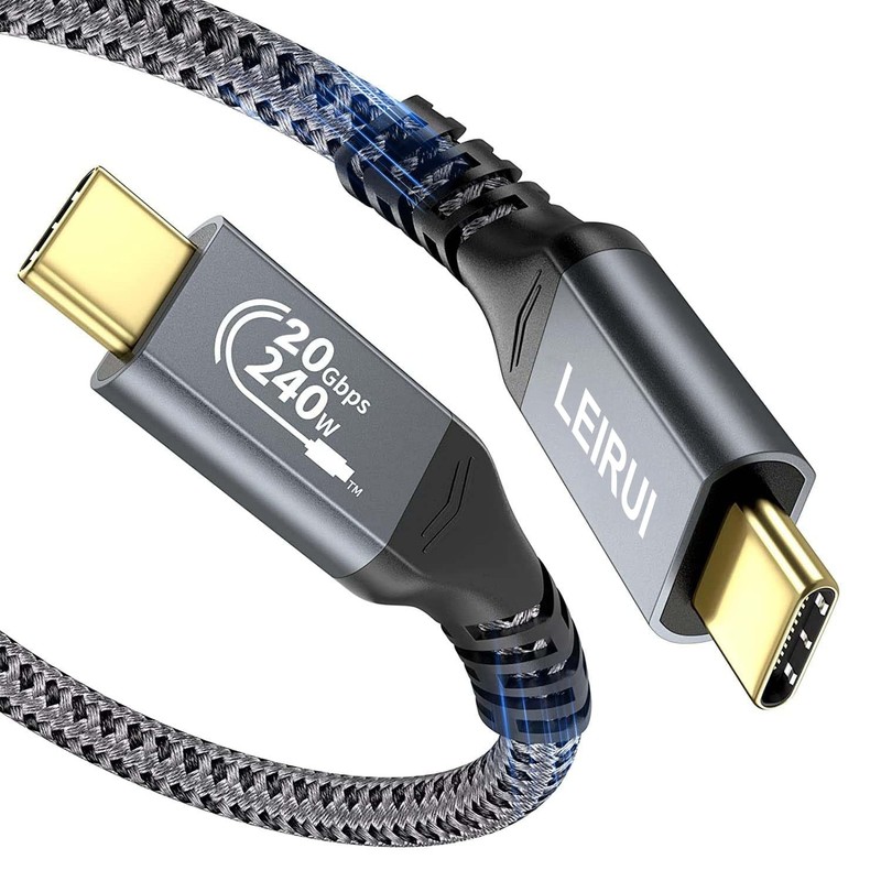 240W USB C to USB C Cable Fast Charging Cable, USB 3.2 Gen 2 Type C Charger C...