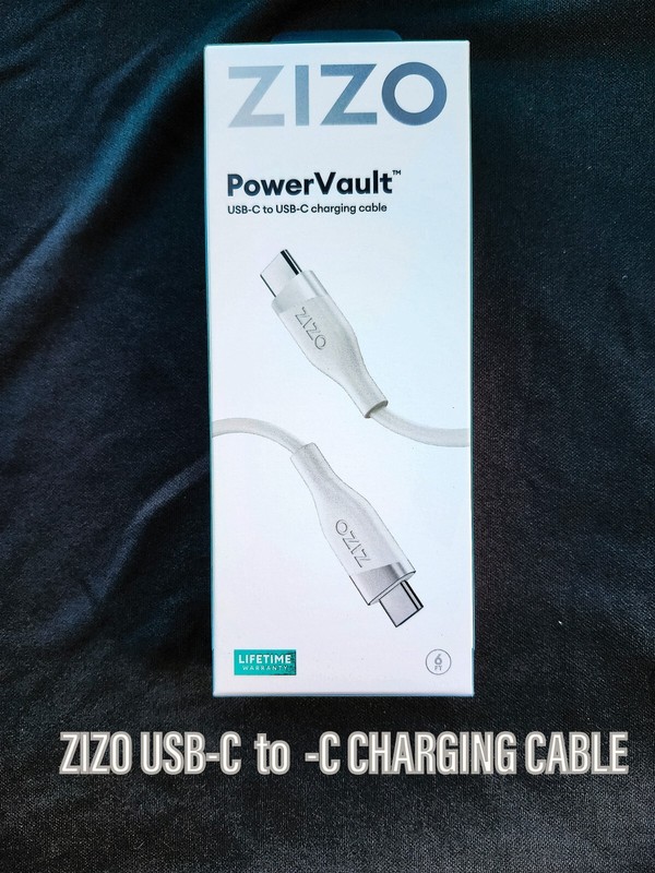 ZIZO POWERVAULT WHITE CABLE USB-C TO USB-C FAST CHARGING CABLE 6FT