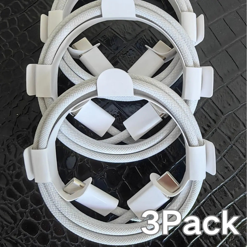 3Pack USB-C to USB-C Cable Fast Charger Type C Cord For iPhone 16 15 Pro Samsung