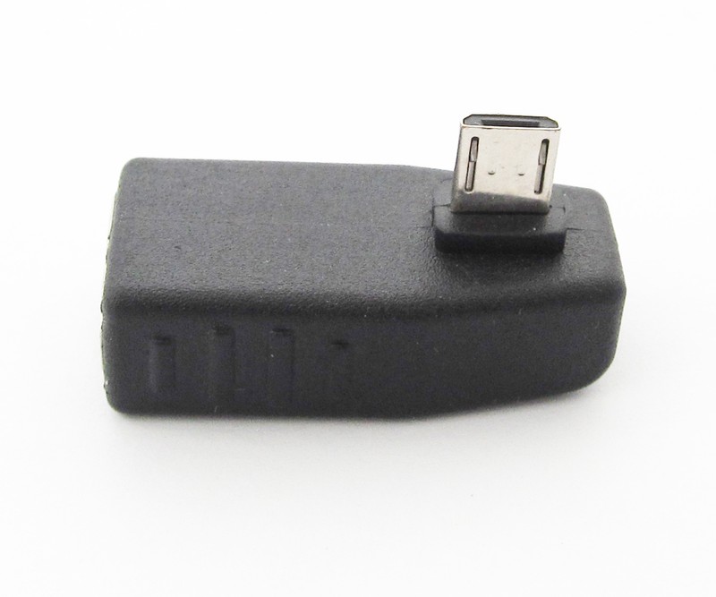 5pcs Left Angle 90D Micro 5pin Male Plug To USB 2.O Female OTG Adapter Connector gallery