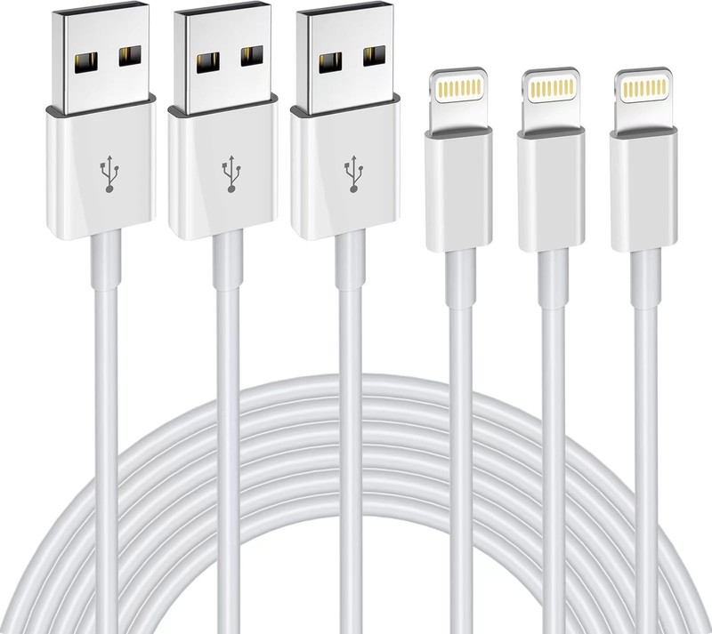 Iphone Charger 3pack 6FT Mfi Certified USB a to Lightning Fast Charging