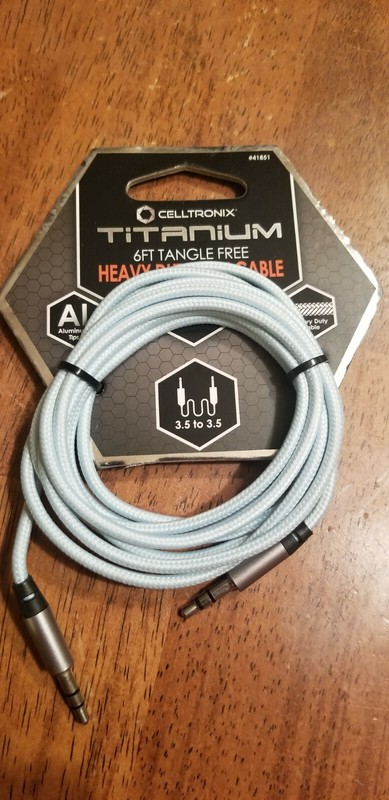 Multi Colors – Celltronix Titanium 6ft Tangle Free HD AUX Cable, 3.5mm to 3.5mm