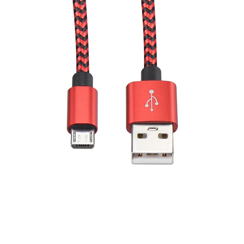5 PCS Short Micro USB Cable 1 Ft Braided Android Charging Data Cord Bulk gallery