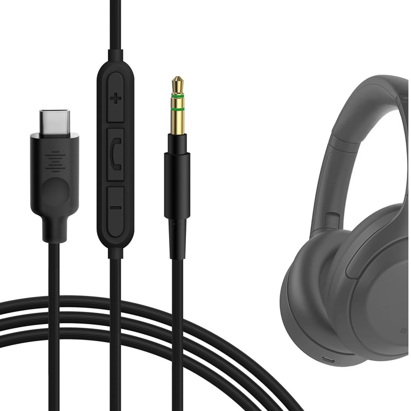 USB-Digital to Audio Cable with Mic with Sony ULT WEAR, WH-1000XM6/1000XM5, W…