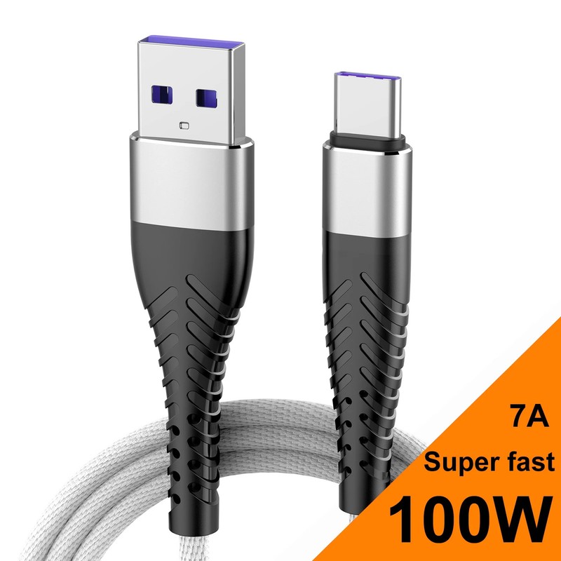 PD 7A 100W USB To Type C Phone Fast Charge Data Cable For Huawei Honor Xiaomi On gallery