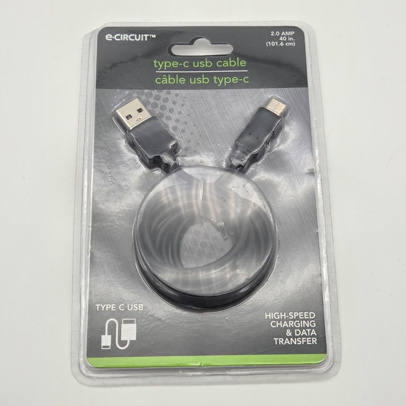 E-Circuit Type-C USB Cable 40in – New in Package
