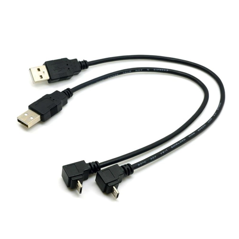 100cm Up Down Angled 90 Degree Micro USB 5Pin To USB 2.0 A Data Charge Cable gallery