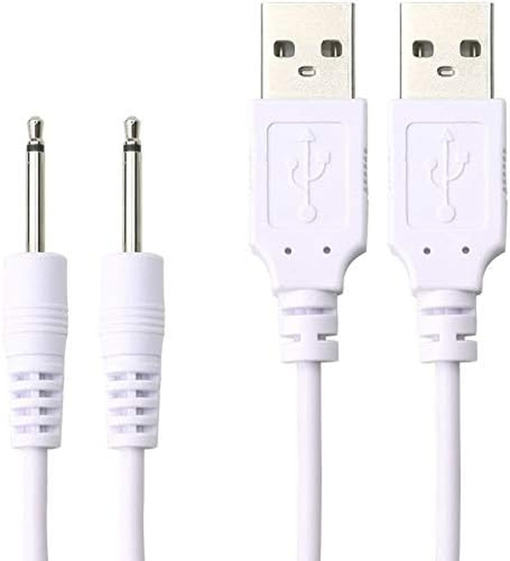 2 Pack Replacement DC Charging Cable, USB to DC 2.5Mm Fast Charger Cord 2.5 Mm A
