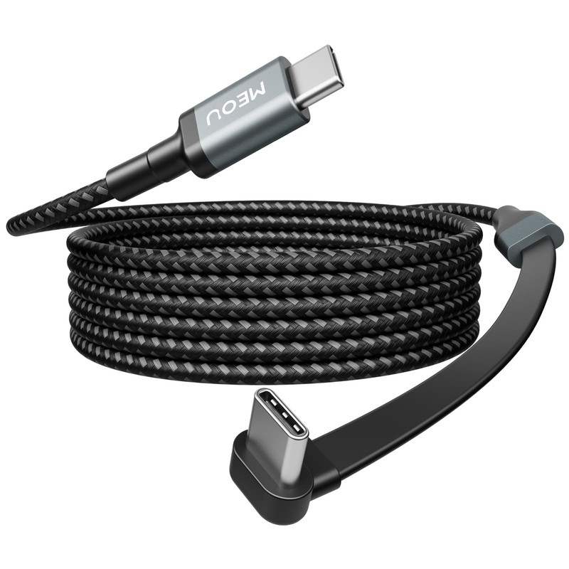 USB to USB Cable 6ft, 60W Charger Fast Charging, Nylon Braided Right Angle US…