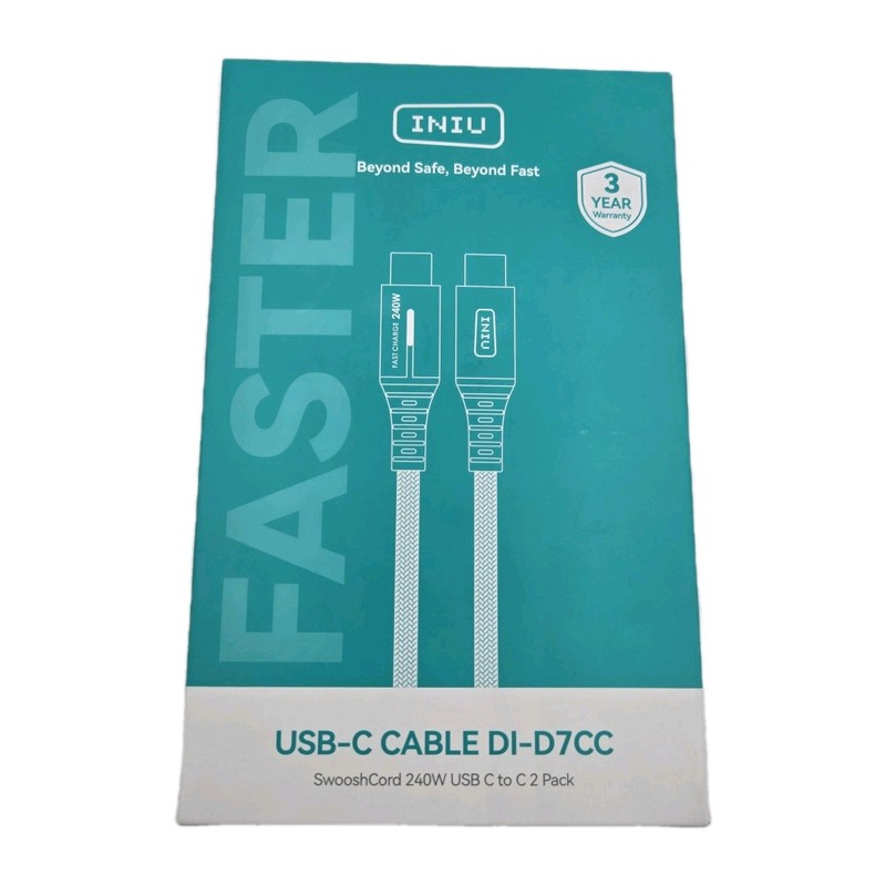 INIU USB C Cable DI-D7CC 2-Pack Fast Charging C to C Cable 240W (6.6ft) gallery