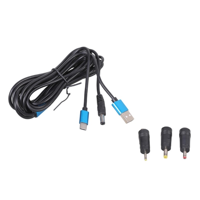 5V Charging Cable USB To Type C And 5.5x2.5mm Connectors Includes 3 Converters gallery
