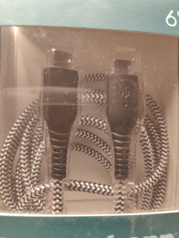 Connect Onn USB-C Cable, 6' Knit Cable NIB gallery