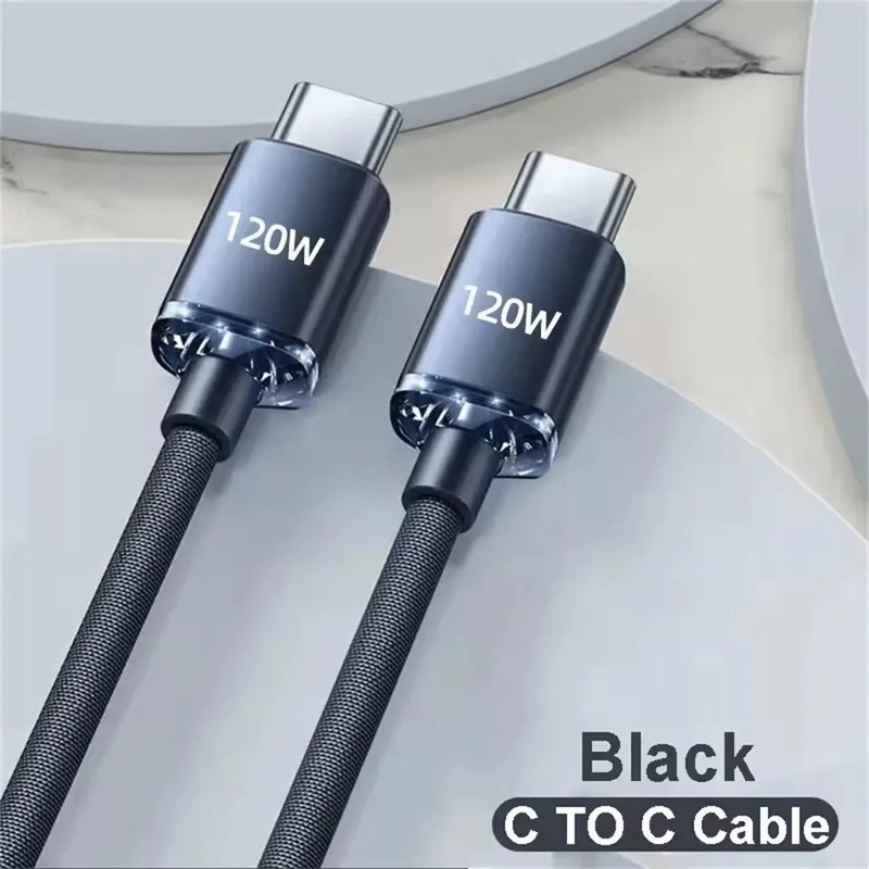 120W USB A to USB C Fast Charging Cable PD Quick Charge Data Cord Universal