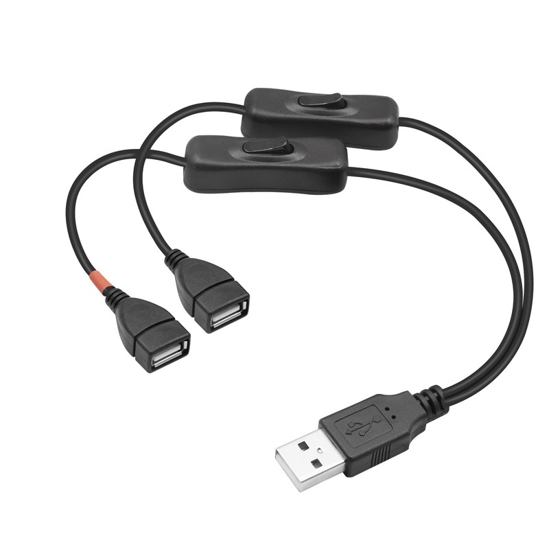 USB 1 to 2 Splitter with Switch USB A 2.0 to Dual USB Female Jack Y Splitter …