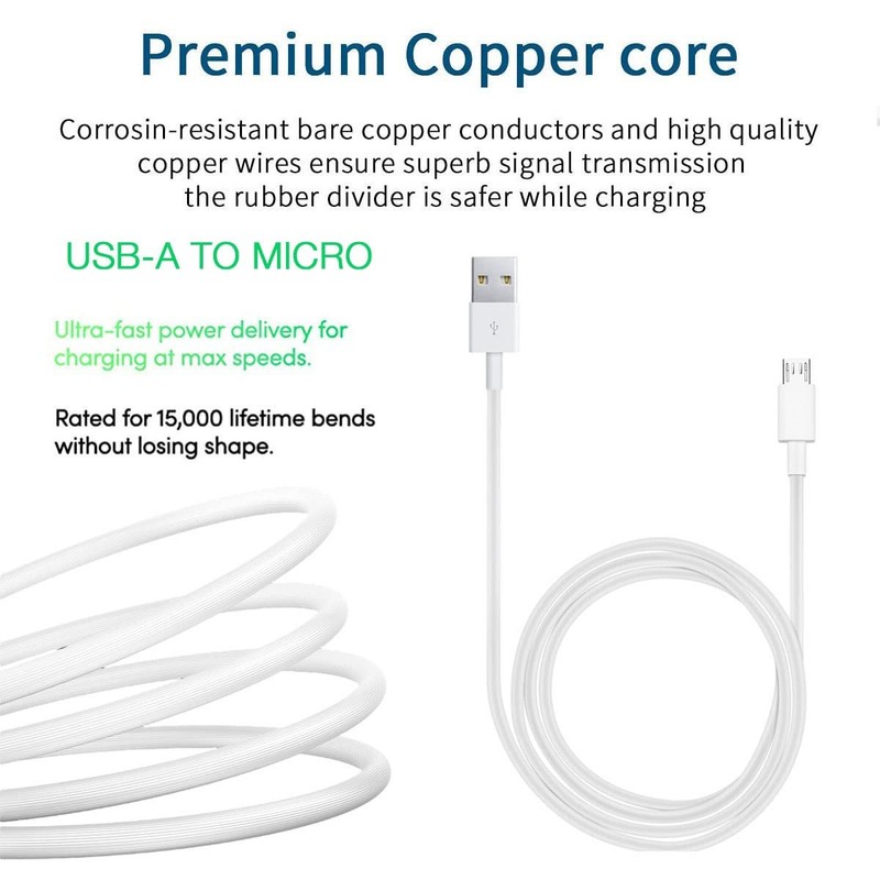 5 Ft Micro USB Charging Cord Fit for Simplehuman Mirror 5" 8" Round Lighted M... gallery