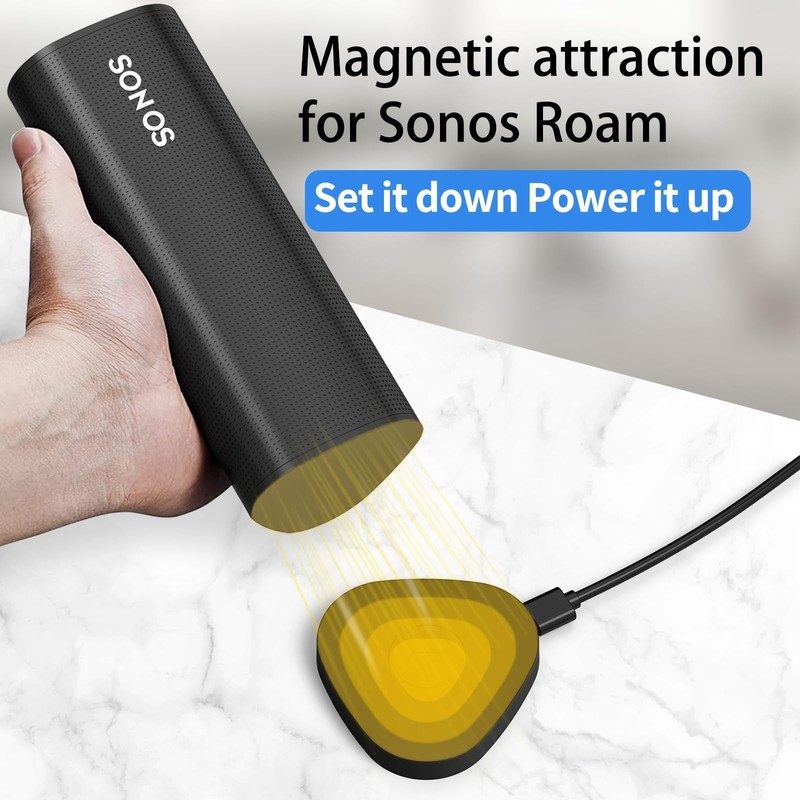 Wireless Charger Compatible with Sonos Roam Gen 2nd/1st, Magnetic Charging Ba... gallery