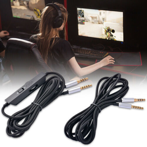 2M Gaming Headset Audio Cable Aux Lead Volume Control for Astro A10 A40 A30 A50