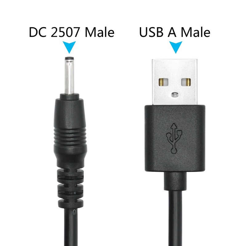 2Pcs USB to DC 2.5mm x 0.7mm Power Cord, 3FT USB 2.0 A Male to DC 2.5mm x 0.7... gallery