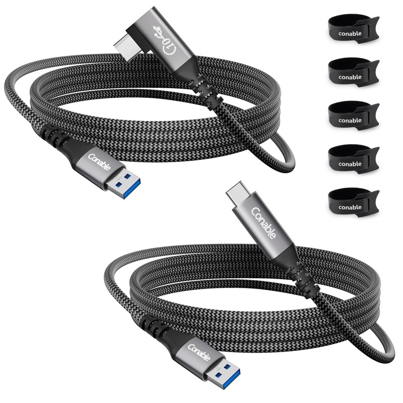 2 Pack 10ft USB 3.1 A to USB C Cable 10Gbps Data 60W 3A Fast Charging Cord