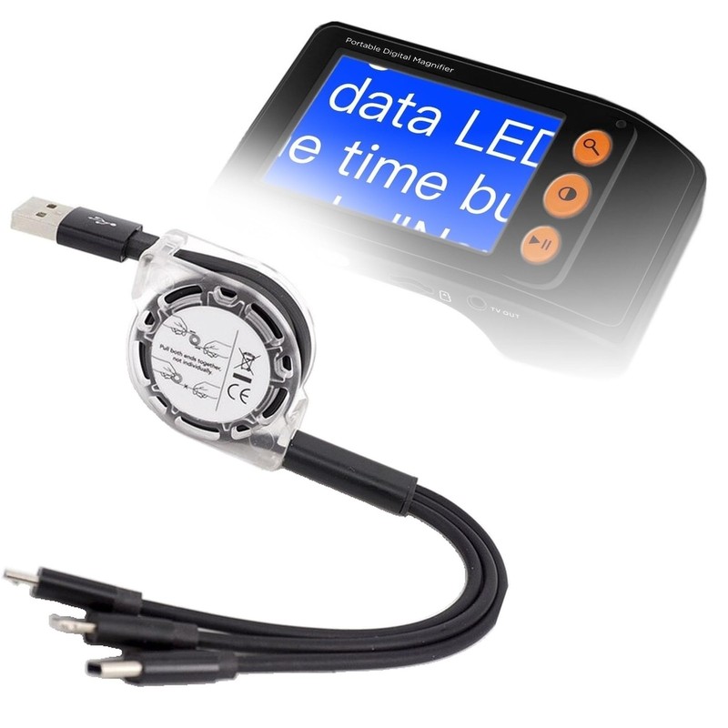 Cable Compatible with Eyoyo YS008 Digital Magnifier - AllCharge miniSync, Ret...