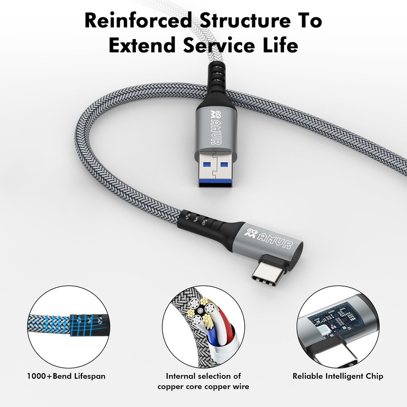 For Quest 2 5M Power Cord USB 3.0 Gen 1Link Cable High Speed Data Type-C Adapter gallery