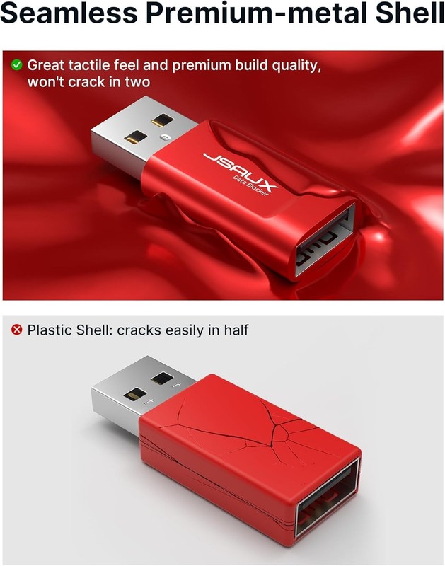 USB Data Blocker, (4-Pack) USB-A Defender Only for Quick Charge, Protect against gallery