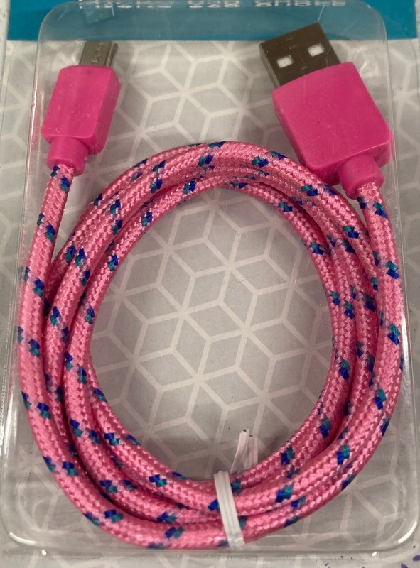 Micro USB Braided Cable 39″ 1M Pink High Speed Charging & Data Transfer 2.1 Amp
