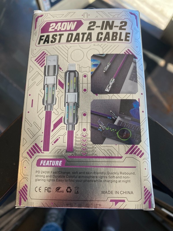 240w 2-in-2 6ft fast data cable