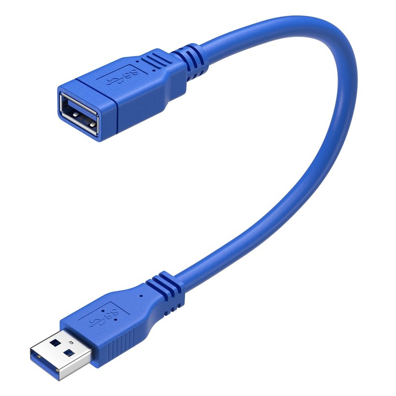 2 PCS Short USB 3.0 Extension Cable USBA Extender Male To Female 5Gbps 1FT gallery