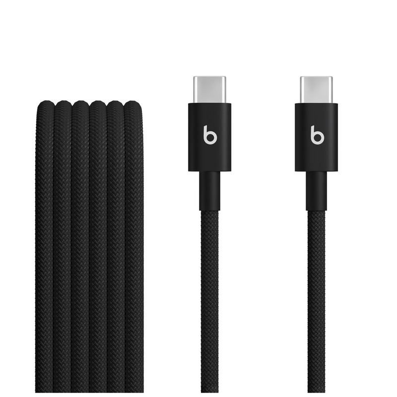Beats – 5′ USB-C to USB-C Woven Cable – Bolt Black
