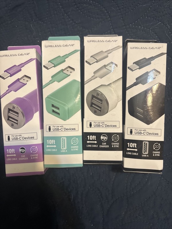 phone charger cable type c 10ft SET OF 4!!!!! New In Box