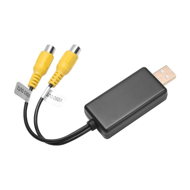 USB to CVBS Video Output Adapter 2 CVBS Output USB to RCA Cable DC 5V for And...