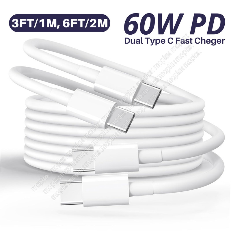 USB-C to USB-C Cable PD Fast Charger Charging Type C Cord For Samsung iPhone 15