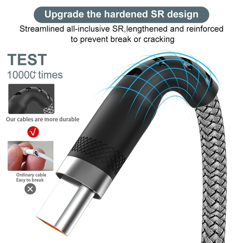 USB C Cable 5A Super Fast Charging Cord for iPhone 15 16 17 Huawei Samsung gallery