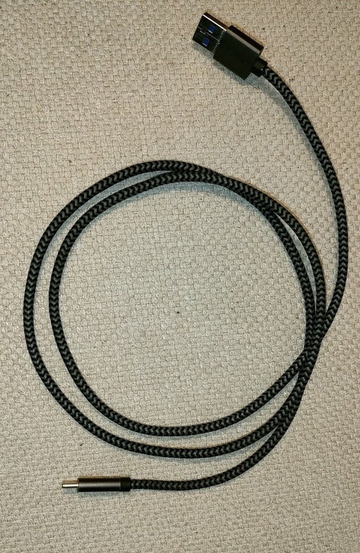 USB Type C Cable - Rampow - Grey Nylon Fast Charge 1m gallery